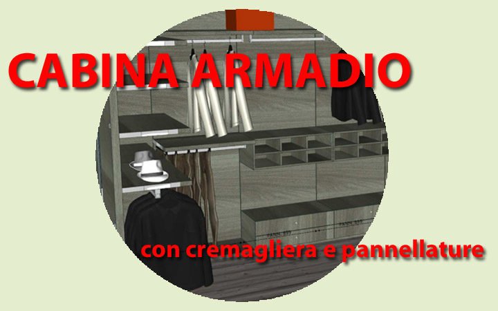 Cabina armadio a cremagliera